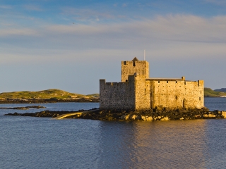 The medieval castle Kisimul castle off Castlebay