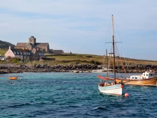 Iona Abbey from the sea